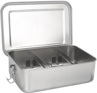 Productafbeelding van Stalen lunchbox - Lekvrij en duurzaam - 2400 ml