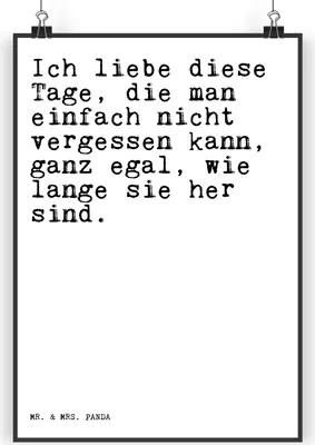 Produktbild von Mr. & Mrs. Panda Bild Ich liebe diese Tage,... DIN A3 - Weiß - Geschenk, Plakat, Exfreund, Sprüche, Wandbild, Freundin, wanddeko, Partner, Liebeskummer, Freund, Mann