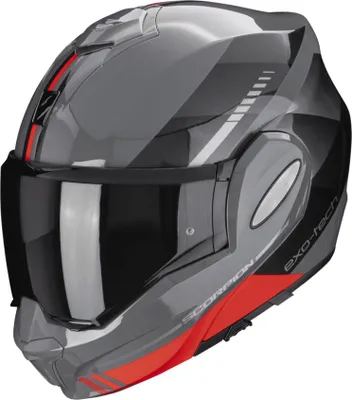 Zdjęcie produktu dla Kask motocyklowy SCORPION EXO-TECH EVO GENRE szary/czarny/czerwony S