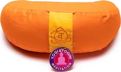 Image de Coussin de méditation Demi-Lune Chakra 2 - ±1008 G; 33x13 cm