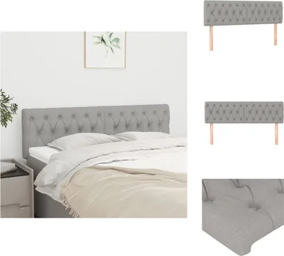 Produktbild von vidaXL Kopfteile 2 Stk. Hellgrau 72x7x78/88 cm Stoff -  Kopf- & Fußenden