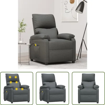 Imagen del producto de Sillón de masaje "The Living Store", color gris oscuro, tapizado en tela