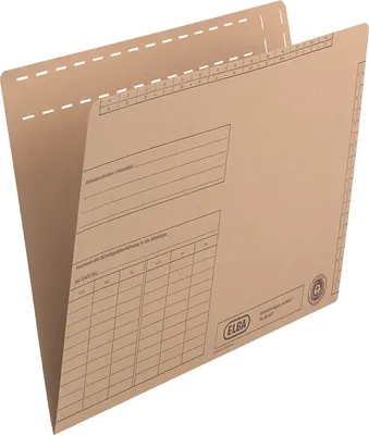 Produktbild von Einstellmappe Natronkarton naturbraun Packung mit 100 Stück