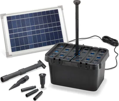 Produktbild von Solar Teichfilter Professional 12W 650 l/h Gartenteich Teichpumpe esotec 100901
