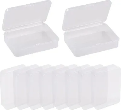 Produktbild von Famanu Aufbewahrungsboxen Set – 10 kleine Boxen mit Deckel, 10,5 x 7,5 x 2,5 cm