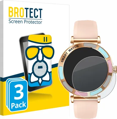 Produktbild von 3x BROTECT Entspiegelungs Schutzglas für Braidol Smartwatch 1.27" Schutzfolie Panzer Folie Glas Display Schutz matt