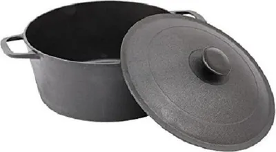Produktbild von Gusseisen Topf 3L Gusseiserner Topf Ø 22 cm Kochtopf aus Gusseisen mit Gusseisendeckel