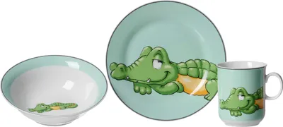 Produktbild von RITZENHOFF & BREKER Kindergeschirr Happy Zoo Krokodil 3teilig