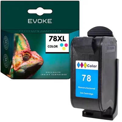 Obrázek produktu pro Evoke – inkoustové kazety pro tiskárny HP 78, tříbarevné, objem 36 ml, výtisk 840 stran, model C6578A, kompatibilní s modely 920C, 930C, 940, 950C, 960C, 970C, 980C, 1280