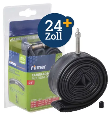 Produktbild von Fahrradschlauch 24x1,75/1,95 Dunlop Fahrradzubehör Schläuche Filmer 45171