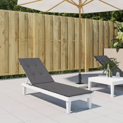 Produktbild von "im Angebot" Liegestuhl-Auflage Anthrazit (75+105)x50x4 cm - Gartenmöbelauflagen CC6923