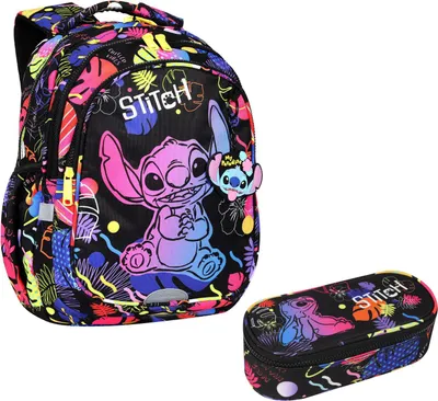 Image de Coolpack Jerry DISNEY STITCH sac à dos scolaire 19 L noir + CoolPack Campus Disney Stitch trousse ovale F062886