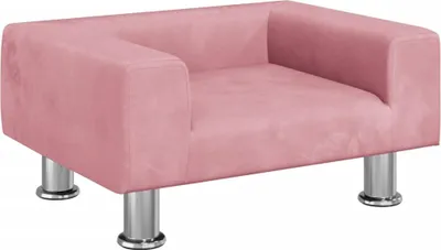 Image de vidaXL Canapé pour enfants rose 50x40x26,5 cm velours