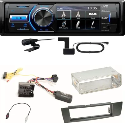 Produktbild von JVC KD-X561DBT Digitalradio Bluetooth USB Einbauset für BMW E87 E81 E82 X1 E84