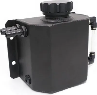 Productafbeelding van Olieopvangtank, 1 liter, aluminium, zwart. Olieopvangreservoir