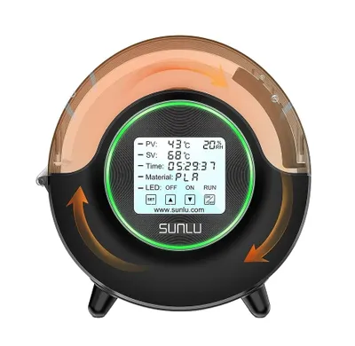 Produktbild von 3D-Druck-Filament-Trockner, maximale Temperatur von 70°C, doppelte Heizplatten , SCHWARZ, EU-Stecker (220V)