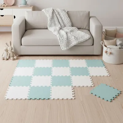 Image de 18 pièces Tapis de jeu pour bébé Tapis puzzle 30x30 Tapis d'éveil Tapis de sol Chambre d'enfant