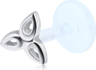 Produktbild von 1 Stück Ohrring Tragus Ohrpiercing 925 Sterling Silber mit keltischem Motiv Stablänge 6mm