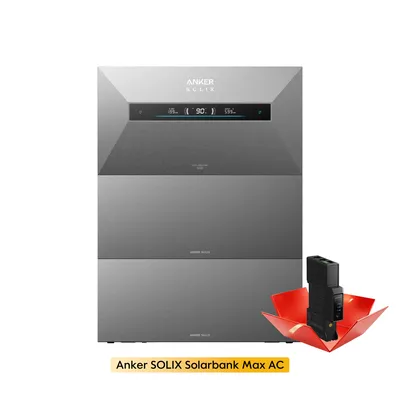 Productafbeelding van Powerness® Balkonkraftwerk met 14 kWh opslag, inclusief anker SOLIX Solarbank Max AC met 2x BP7000 batterijmodules, een complete, gebruiksvriendelijke stroomopslagoplossing