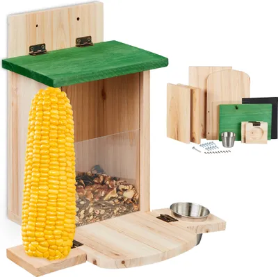 Produktbild von relaxdays Eichhörnchen Futterhaus Bausatz