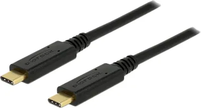 Produktbild von Kabel USB 2.0 USB Type-C" Stecker > USB Type-C" Stecker 0,5 m schwarz 5 A Delock