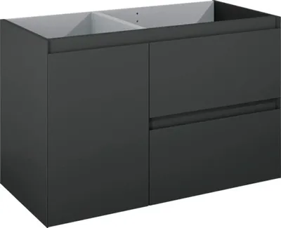 Produktbild von Jungborn Waschtischunterschrank DECEM BxHxT 1000 x 635 x 458 mm rechts Frontfarbe anthrazit matt
