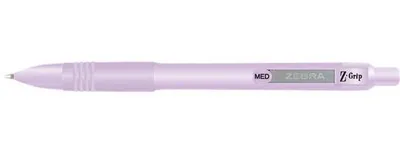 Obrázok produktu pre Guľôčkové pero, 0,27 mm, stláčací mechanizmus, fialové telo pera, ZEBRA "Z-Grip Pastel", modré