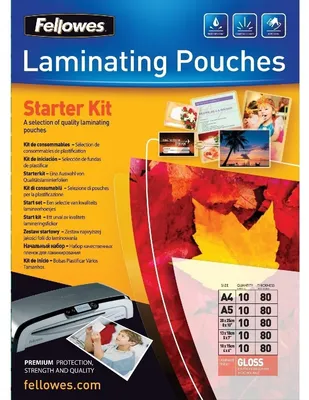 Produktbild von Laminierbeutel Fellowes Starterpaket 2x80micron 50 Stück