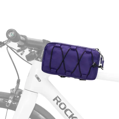 Immagine prodotto di ROCKBROS borsa telaio bicicletta borsa tubo superiore 1L borsa telaio bici da strada MTB borsa viola