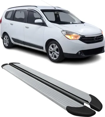 Image de Marchepieds Latéraux pédale pour Dacia Lodgy 2012-2024 Aluminium Argent 2Pcs