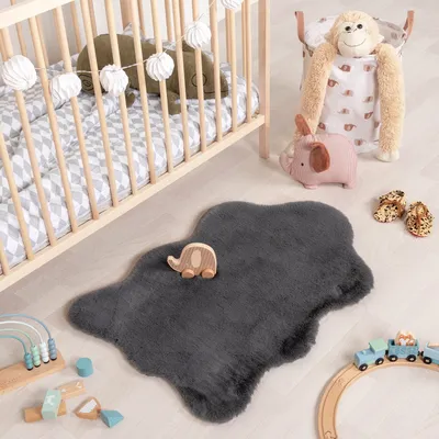 Produktbild von Volero - Kinderteppich - Huggy Schaf Anthrazit - 55x80 cm - Kinderzimmer, Babyzimmer - Modern