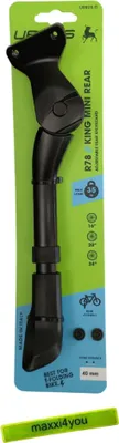 Produktbild von Fahrrad Hinterbauständer Ursus King Mini mit 40mm Platte - schwarz inkl. maxxi4you Reflexband