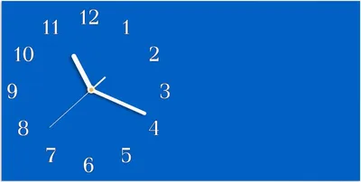 Produktbild von Wanduhr aus Glas mit Motiv Blauer Hintergrund II- 60 x 30 cm - inkl. Aufhängesystem