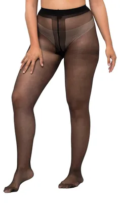 Produktbild von Ulla Popken Damen große Größen Übergrößen Plus Size Feinstrumpfhose, Laufmaschen