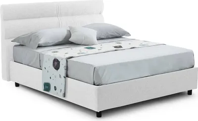 Produktbild von Briatico - Doppelbett, Weiß, Matratze Inklusive  Italy