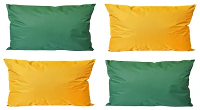 Zdjęcie produktu dla Poduszki do wypoczynku na zewnątrz JACK, 4 szt., 30x50 cm, wiele kolorów, poduszki dekoracyjne, wodoodporne, do ogrodu. 2 szt. ciemnozielone - 2 szt. złote
