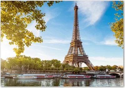 Produktbild von Tulup® Leinwandbild - 100x70 cm - Wandkunst - Drucke auf Leinwand - Leinwanddruck  - Sehenswürdigkeiten & Architektur - Mehrfarbig - Eiffelturm Paris