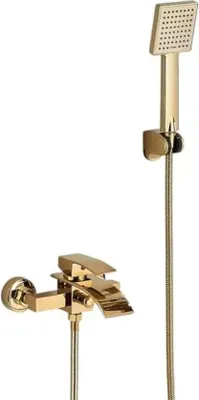 Produktbild von Badezimmer Badewannenarmatur, Wandmontage, Wasserfallauslauf, Gold A