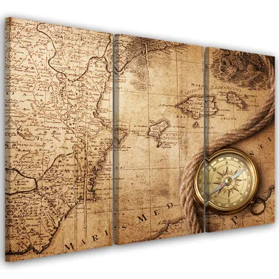 Produktbild von Triptychon auf leinwand abstraktionen - braun 60x40 cm Feeby braun wandbild bereit zum aufhängen