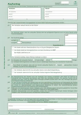 Produktbild von RNK Kaufvertrag für Gegenst. aller Art DIN A4 SD 2Bl