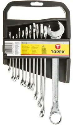 Obrázok produktu pre Kombinované kľúče TOPEX 6-22 mm, sada 12 ks.