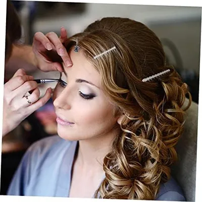 Immagine prodotto di 20 pettini per capelli, ideali per accessori da sposa, matrimoni. Pettini piatti con decorazioni floreali, accessori per capelli da sposa