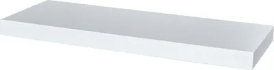 A white shelf is shown against a white background.