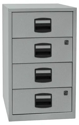 Produktbild von Bisley Home Beistellschrank PFA, 4 Universalschubladen, Metall, 645 Lichtgrau, 4