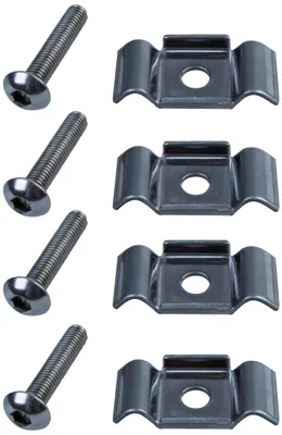 Produktbild von Alberts 657772 Zubehör-Set für Vierkantpfosten | Edelstahl | 4er Set