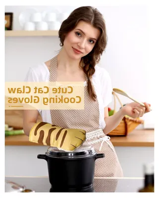 Produktbild von 1 Paar hitzebeständige Backhandschuhe bis 250 °C für Küche und Grill