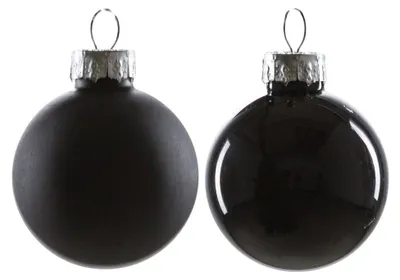 Produktbild von TrendLine Weihnachtskugeln aus Glas Ø 3,5 cm schwarz 16 Stück\n