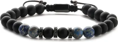Produktbild von Elegantes Armband ER-34411 in Schwarz/Blau KP34411