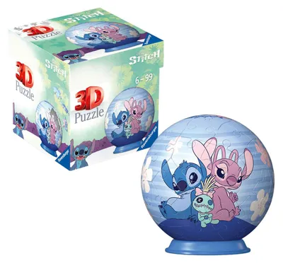 Obrázok produktu pre Ravensburger - Puzzle 3D Disney Stitch & Angel, 54 elementy, Oficjalny Produkt