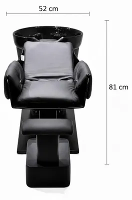 Produktbild von Waschliege Emma für Friseursalon & Barbershop – mit kippbarem Keramikbecken und Armaturset
